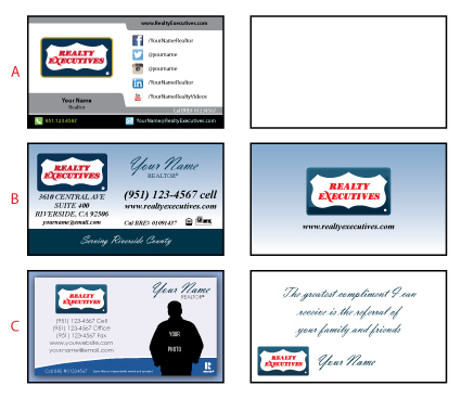 Realty Executives Business Card Templates